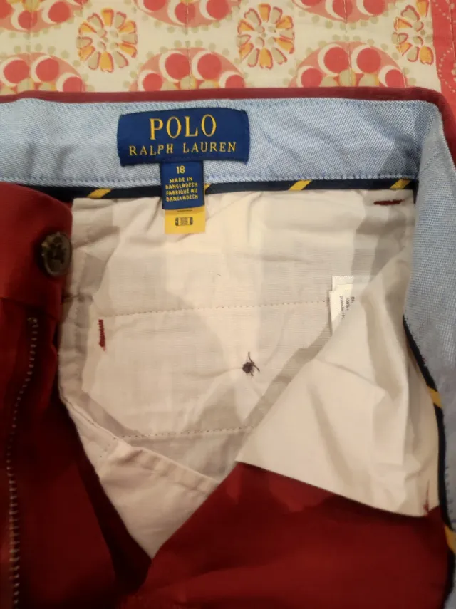 Pantalón Polo Ralph Lauren Rojo Talla 18