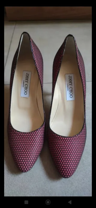 Zapatos de tacón Jimmy Choo rosa y negro