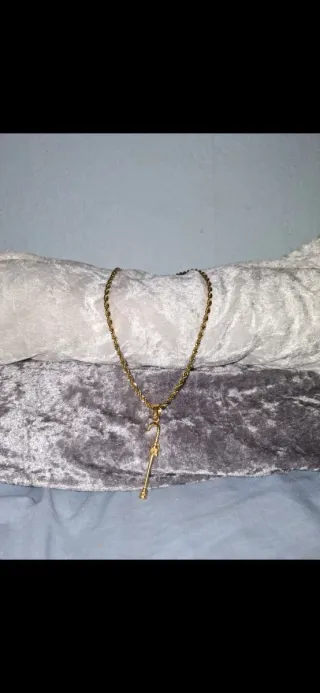 Collar de hombre dorado + vara