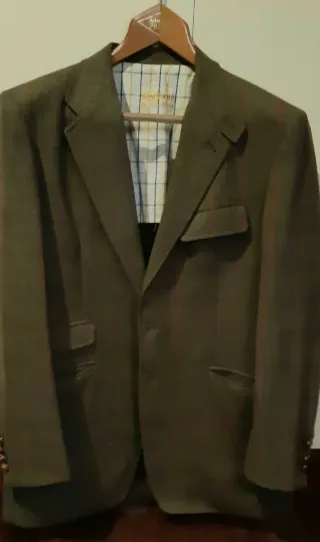 Chaqueta Barbour Talla 54 jaspeada a cuadros.