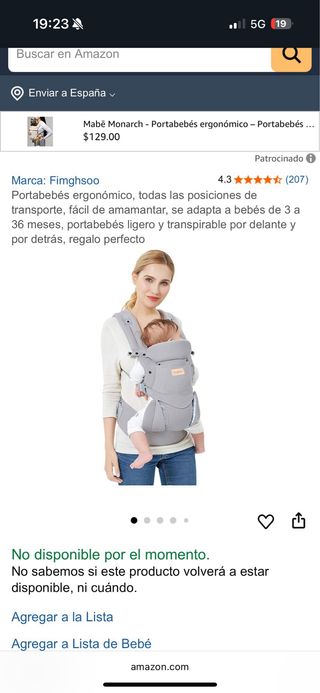 Mochila portabebés Fimghsoo