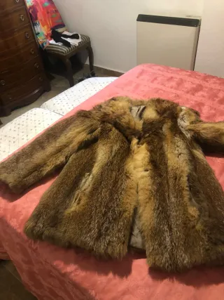 Chaquetón de zorro marrón