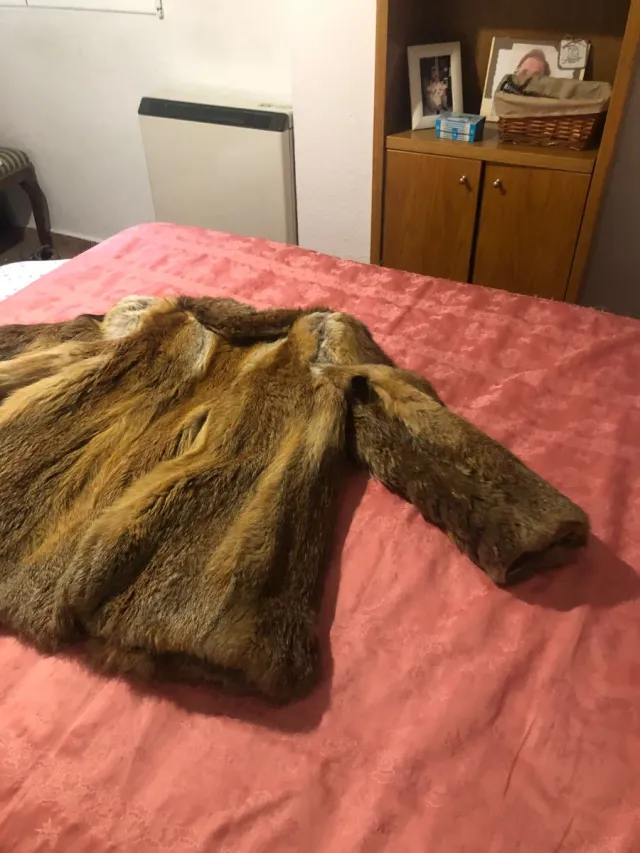 Chaquetón de zorro marrón