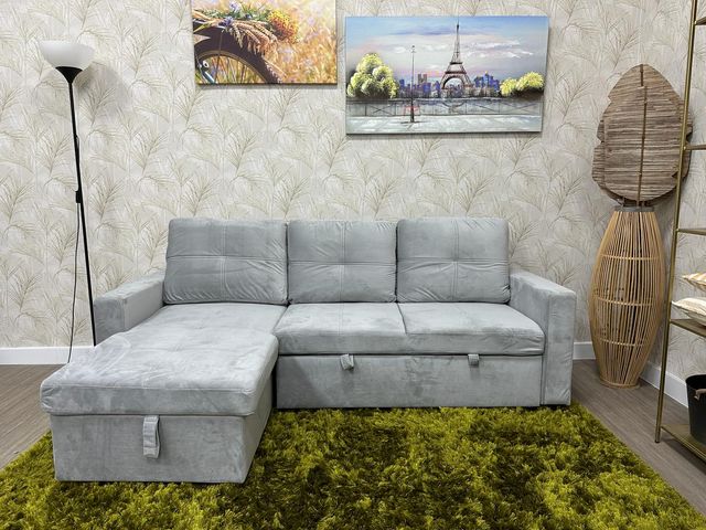 Sofá Cama Negro con Arcón