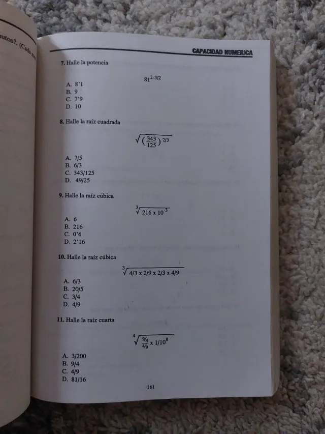 Cuestionario psicotécnico.