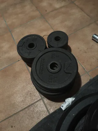 Discos de pesas de 0.5 kg, 1 kg y 2kg