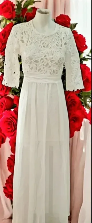 Lote 6 Vestidos Blancos mujer y niña
