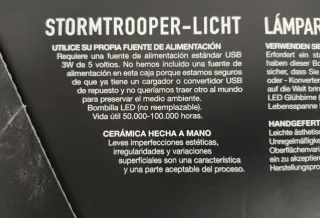 Lampara Casco Stormtrooper Star Wars Cerámica USB