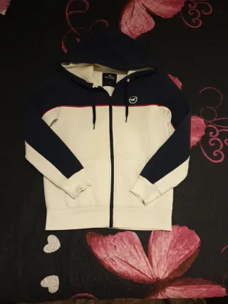 Sudadera Hollister Azul y Blanca