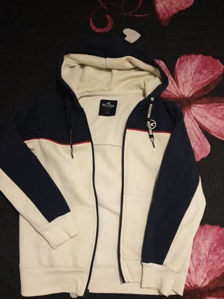 Sudadera Hollister Azul y Blanca