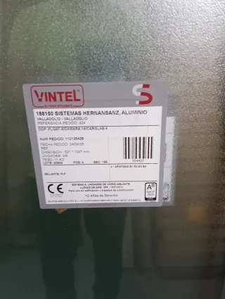 Lote  Cristales Dobles Vintel Aluminio
