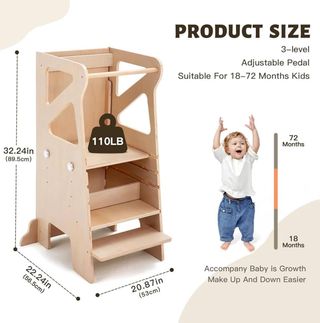 Torre didattica Montessori in legno