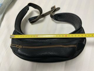 Marsupio vintage simili cuero negro