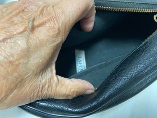 Marsupio vintage simili cuero negro