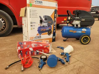 Compresor Dexter 2.5 HP con accesorios
