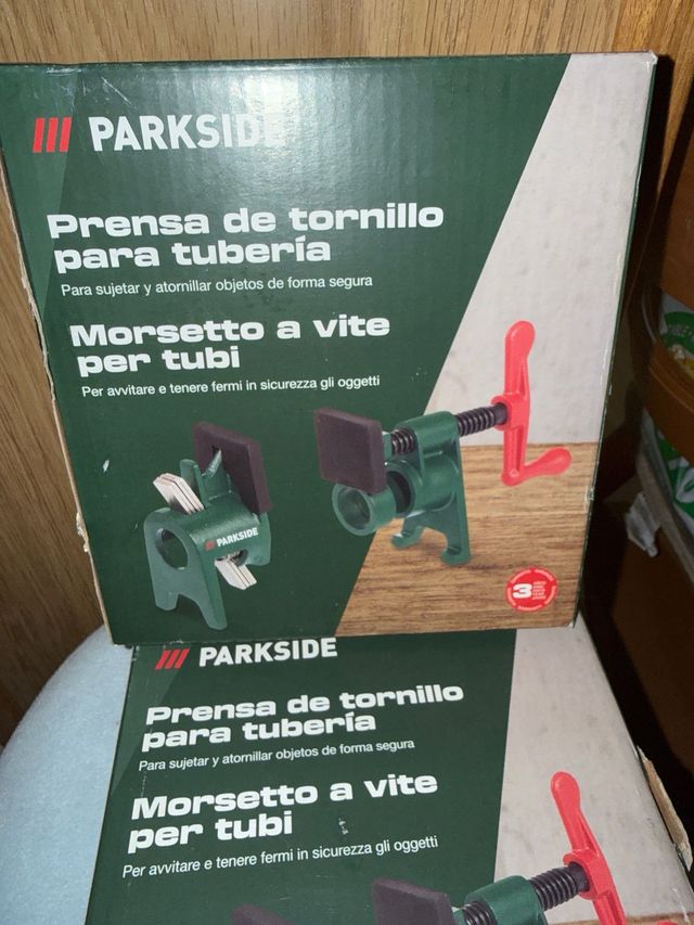 Prensa de tornillo para tubería Parkside 2 unidadw