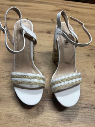 Sandali con zeppa donna bianchi e beige