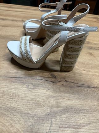 Sandali con zeppa donna bianchi e beige