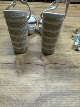 Sandali con zeppa donna bianchi e beige