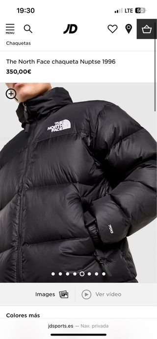 Chaqueta The North Face Negra
Talla M 