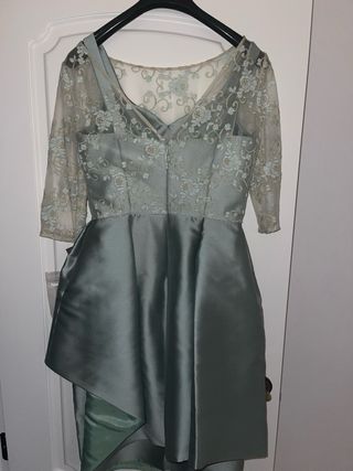 Vestido fiesta Gabriela Sánchez verde