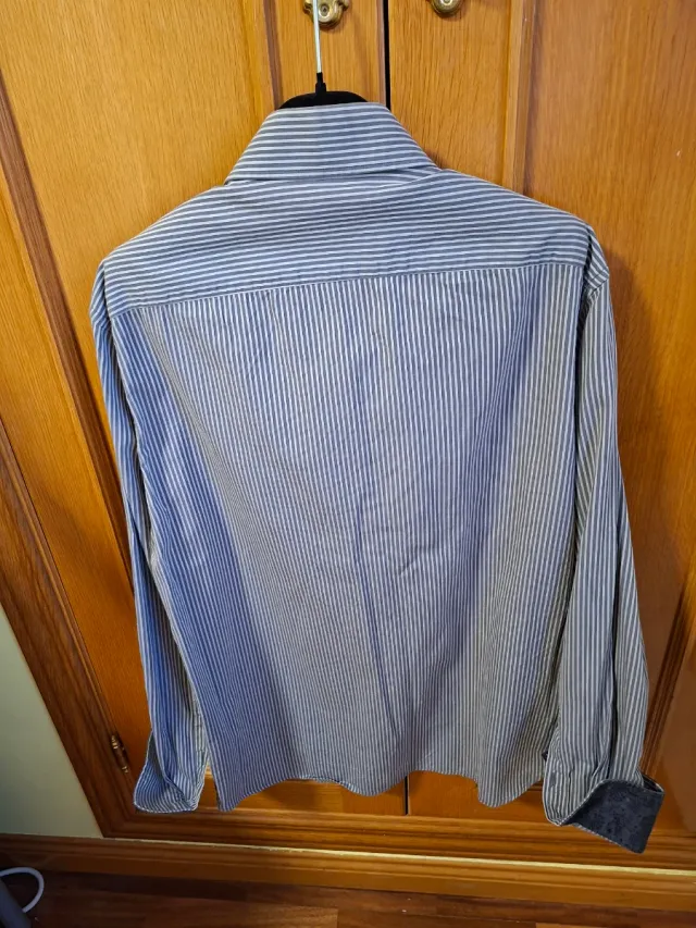 Camisa Celio Rayas Grises Talla L