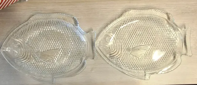 2 Bandejas Cristal Pescado Anchor Hocking