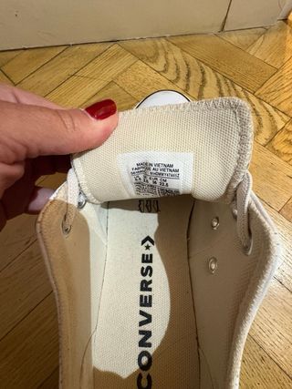 Converse plataforma cuero blancas