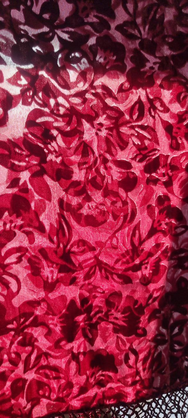 Chal Terciopelo Devoré Vintage Años 70. Italia