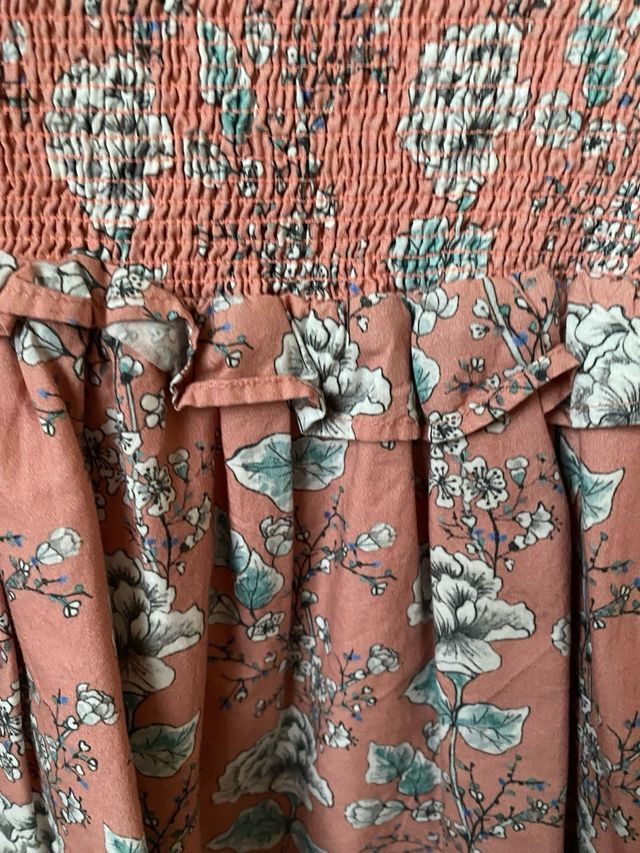 Falda niña floral elástica