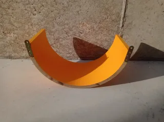 Balda Estante de pared curvo naranja