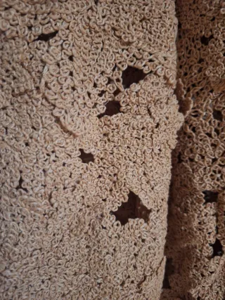 Abrigo Zara Crochet Talla S
Mostaza