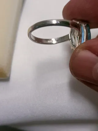 NUEVO,Anillo Plata Ley 925 Azul Marquise,