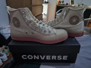 Converse Blancas Suela Rosa Talla 40,5