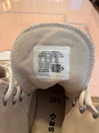 Zapatillas Converse Altas Blancas Talla 36