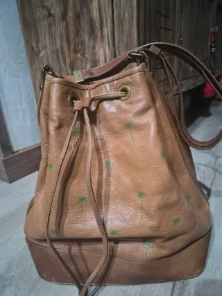 Bolso Bimba y Lola Marrón con Palmeras