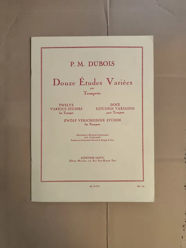 P. M. Dubois Douze Études Variées Trompeta