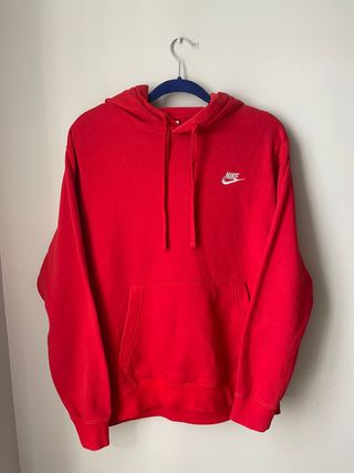 Sudadera con Capucha Nike Roja Basica Talla S