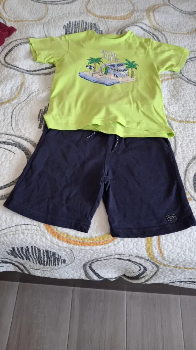 Conjunto infantil 7 años camiseta y pantalón 122cm