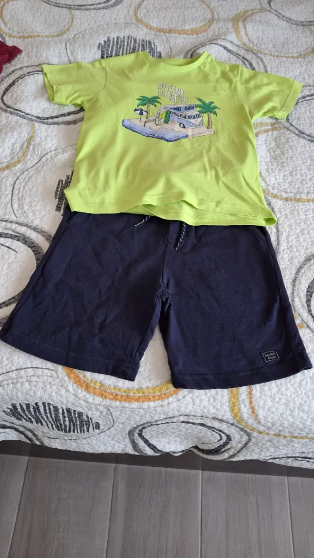 Conjunto infantil 7 años camiseta y pantalón 122cm