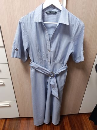 Vestido Zara Rayas Talla S