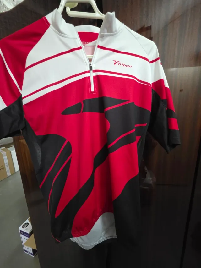 Maillot Ciclismo Triban Rojo y Blanco