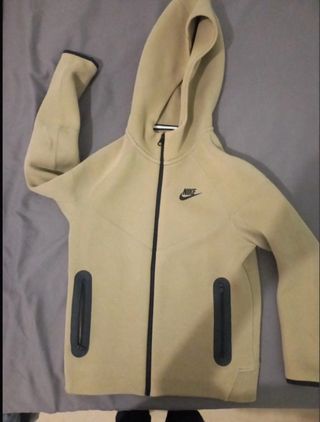 Nike Tech Fleece Sudadera Beige Negra