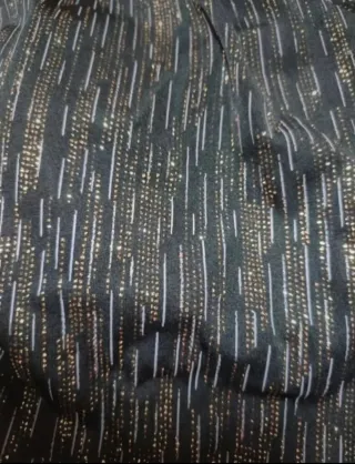 Vestido fiesta un hombro negro y dorado