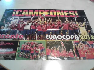 Lote 6 cromos Panini fútbol + poster