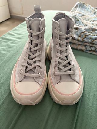 Converse Chuck Taylor Botas Grises Rosas