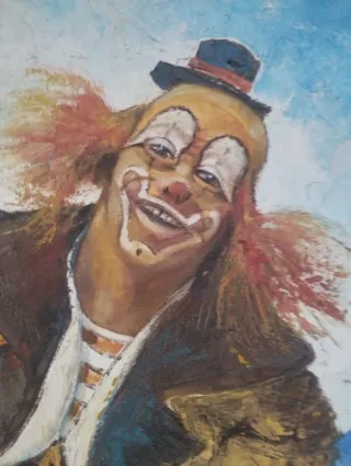Quadro a olio clown 