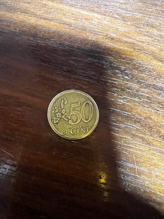 Moneda 50 Céntimos Italia 2002