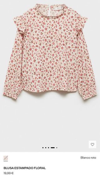 Blusa Mango Estampado Floral Niña 13-14 años 