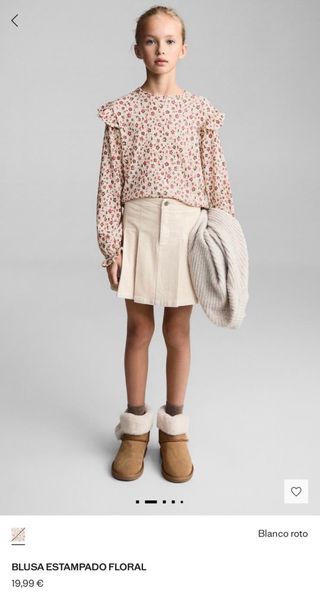 Blusa Mango Estampado Floral Niña 13-14 años 